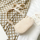 Fashion Corduroy Crossbody Bag Women Solid Chain Shoulder Handbags (Khaki)