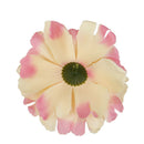 6Pcs Silk Peony Flower Heads for Wedding Hair Clip Corsage DIY Beige Pink