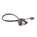 Dual USB2.0 Female to Motherboard 9 Pin Header Cable with Screw Panel Fixing