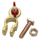 2pcs Easy To Wire Positive Negative Battery Terminal Set Clamp Thickened Brass
