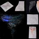 Glitter Rhinestone Iron On Transfer Hot Fix T-shirt Motif DIY Bowknot Decor