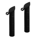 2 Pieces Black 210mm Rubber Rod Holder Pole Rest Stand Rack Bracket Inner Tube