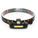 1pc Mini USB Rechargeable Headlight Flashlight Camping Night Fishing Light
