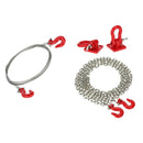 4PCS RC Rock Crawler 1:10 Tow Hook+Trailer Rope+Steel Tow Chain for Traxxas Hsp