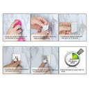 4pcs Stainless Steel Bathroom Hook Rustproof Self-adhesive Home Wall Hanger