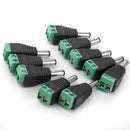10x DC Power Male Cable Adaptor Plug Wire Connector for CCTV Camera