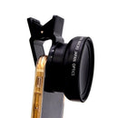 2 In 1 Phone Wide Angle Macro Close-up Lens Clip on Cellphone 37mm Universal