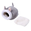 Pet Sleeping House Warm Hamster Puppy Kitten Bed Soft Nest Kennel (Grey)