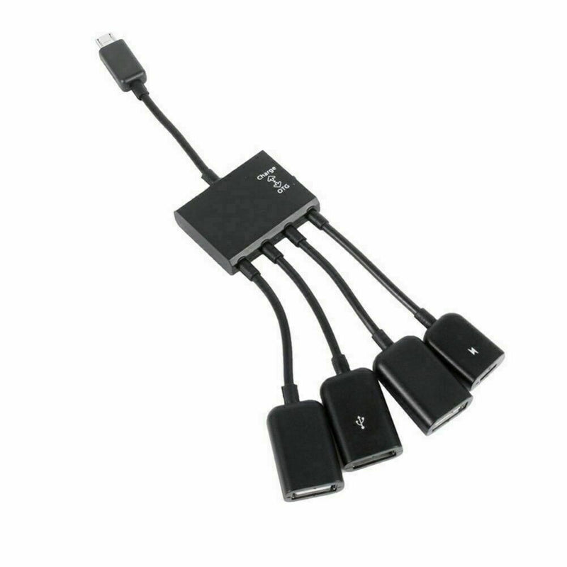 4 Port Micro USB Power Charging OTG Hub Cable For Android Tablet