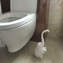Elephant Toilet Brush,Bathroom Soft Bristled Toilet Brush Detachable Elepha