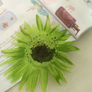 Slot Top Voile Curtain Panel Net Sunflower Printed Sheer Tulle Drape Green