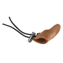 1pc leather thumb finger guard ring adjustable protector archery hunting brownME