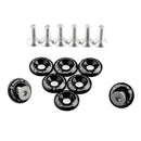 8pcs Aluminum Alloy Flat Washer Ring Kits Car Fender Engine Gasket Black