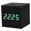 Alarm clock / digital clock Wooden table with a USB port, works with AAA ba F1P2