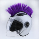 Motorcycle Adhesive Helmet Mohawk Hair Patches Skinhead Costumes Wig Purple