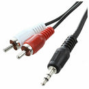 5X(3.5mm to 2 RCA Stereo Audio Cable Male Jack for Ipod MP3 1.2M E5H6)