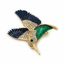 Dark blue+green alloy woodpecker Brooch In Personal temperament wild