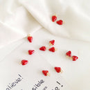 2X Strawberry Charms Handmade DIY Crafts Enamel Alloy Jewelry Making YA FT