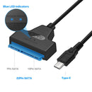 10Gbps Type C Usb 3.1 To Sata Iii Hdd Ssd Hard Drive Adapter Cable For 2.5h Q6R7