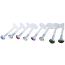 12 Pcs clear flexible Push-In Gem Labrets /Monroes Lip Chin Ring Piercing J X2F6