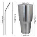 Stainless Steel Tumbler Cup with Lid Straw 30 Oz Double Wall Vacuum Flask I A5B9