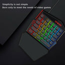 K99 USB Wired One Handed Gaming Keyboard RGB Backlit Keypad for PUBG Mobile