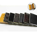 Stainless Steel Cigarette Case Cigar Tobacco Pocket Box Leather Pouch Hol Dswy