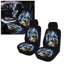 Front Saddle Washable Wolf Printed Car Seat Cover Anti Slip Interior Decoration