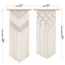 2 Pcs Macrame Wall Hanging Decor Woven Wall Art Macrame Tapestry Boho Chic