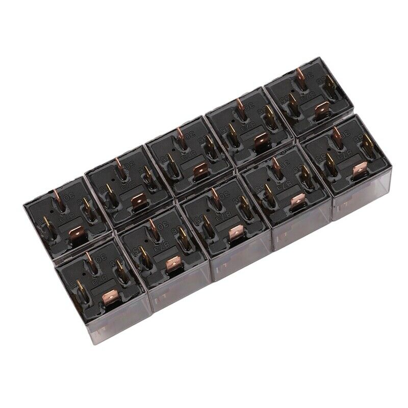 10Pcs Waterproof Automotive Relay 12V 80A 4Pin Car Control Device Car Relay Q3U4