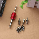 9pcs Air Conditioning Valve Cores+1pc Remover Tool A/C System Repair Kit A