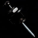 Strap Lock Straplocks Round Head for Electric Guitar Bass Black