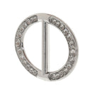 Scarf Buckles With Crystal Embellishments Oval Shaped Buckles For