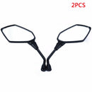 10mm Black Motorcycle Wing Side Mirrors Anti Glare Motorbike Rearview Pa CKG