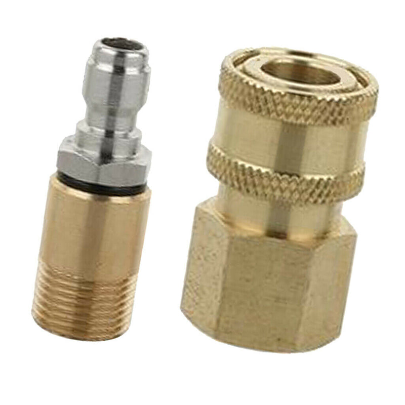 2-Set Durable Quick Connect Coupler Pressure Washer Pipe Adapters [M18x1.5mm]