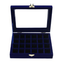 Velvet Glass Jewelry Display Box Tray Holder Storage Box Organizer A