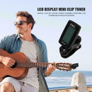 Ukulele Guitar Bass Violin Tuner LCD Display Mini Clip-On Tuner Instrument Parts