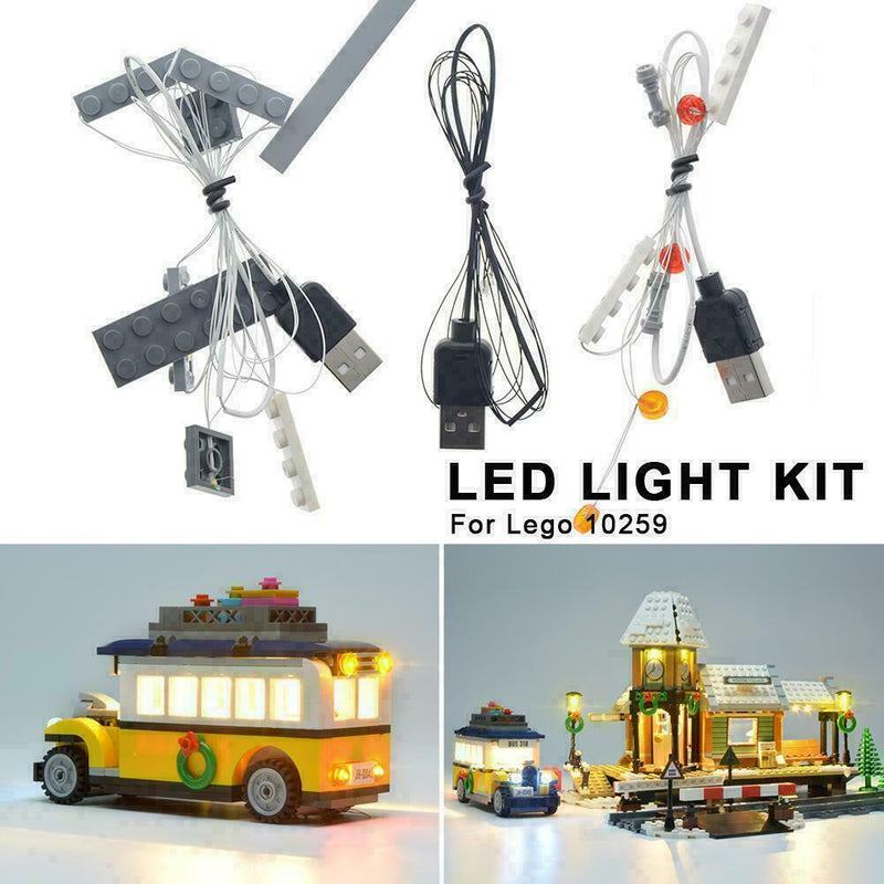 LED Light Up Kit For Winter Village Station 10259 Lighting Set kit building C1N8