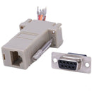 5X(RS232 DB9 Female to RJ45 Female F/F Modular Adapter Connector I1Y5)