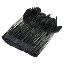 15-20cm Black Feather Fringe Trim Sewing Edge Crafts Garment Decors 2m