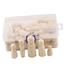 40Pcs Unpainted Natural Blank Wood People Shape Ornaments Party Wedding Wooden