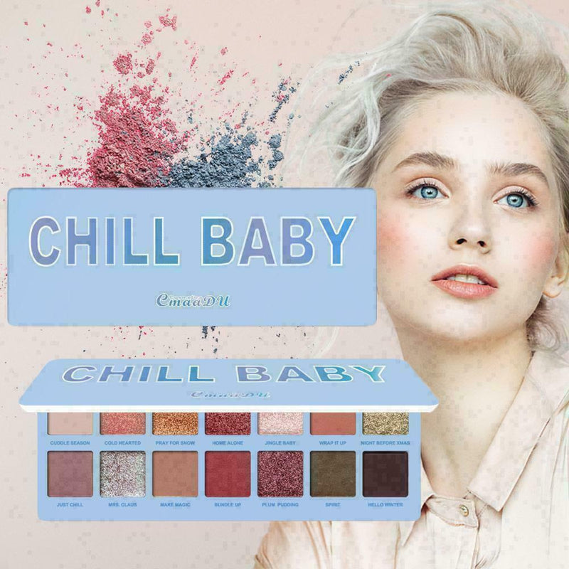 2019 Women Makeup Palette CmaaDu 14 Color Waterproof Eye Shadow Baby Chill W1G2