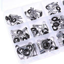 75pcs Freshwater Fishing Rod Guide Tip Repair Kit Eye Ceramic Ring Tool