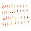 40x HO Gauge Painted 1:100 Peoples Miniatures Swimmer Set Layout Diorama