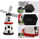 Solar power Windmill Lighthouse Spinner Garden Lawn mu Lamp Lights Decor LE C3N8