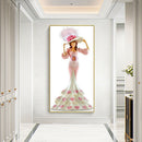 DIY Full Round Diamond Painting Dress Lady Handmade Picture Crafts (A1708)
