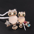 Cute Crystal Owl Animal Corsage Banquet Decoration Women Brooch Pin Jewelry  JR