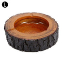 Large Wooden Cigarette Ashtray Portable Ash Tray Business Gifts Home use NEW