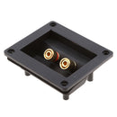 MagiDeal Car Stereo 2way Speaker Box Terminal Round Square Connectors Red