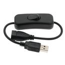 USB Cable With ON/OFF Switch Toggle Power Control Extension Cord for LED